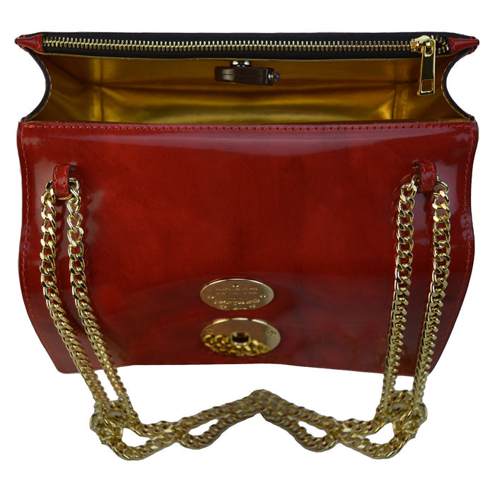 Pratesi Le Falle R194 Lady bag with chain shoulder - Brunelleschi Brown