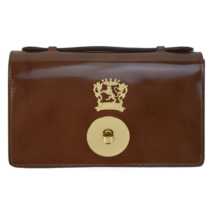 Pratesi Le Falle R194 Lady bag with chain shoulder - Brunelleschi Coffee