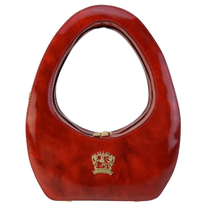 Pratesi Lucca Mini R618/24 Lady Bag in genuine leather - Brunelleschi Cherry