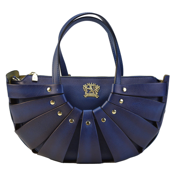 Pratesi Lucolena Clutch bag - Vegetable Tanned Italian Leather Blue