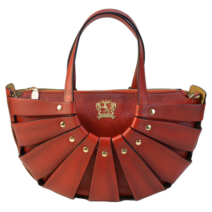 Pratesi Lucolena Clutch bag - Vegetable Tanned Italian Leather Cherry