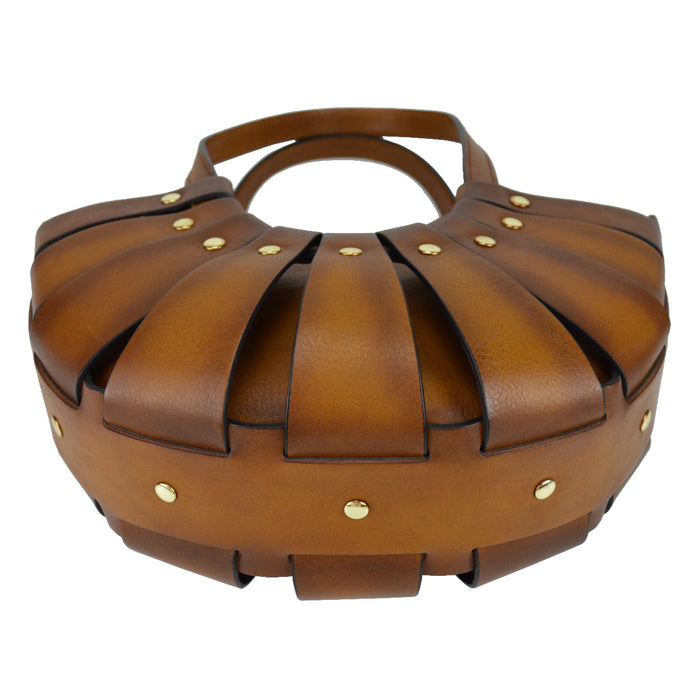 Pratesi Lucolena Clutch bag B110 - Vegetable Tanned Italian Leather Cherry