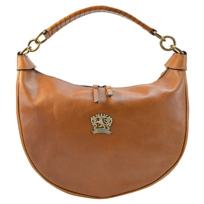 Pratesi Mezzaluna Small Woman Bag - Cognac