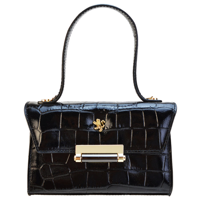 Pratesi Miss Impruneta K146 Lady Bag in genuine leather - King Black