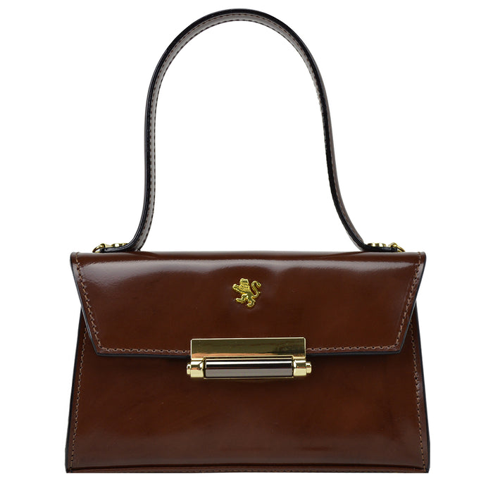 Pratesi Miss Impruneta R146 Lady Bag in genuine Italian leather - Miss Impruneta R146 Coffee
