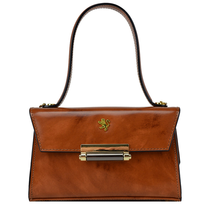 Pratesi Miss Impruneta R146 Lady Bag in genuine leather - Brunelleschi Brown