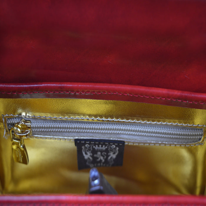 Pratesi Miss Impruneta R146 Lady Bag in genuine leather - Brunelleschi Brown