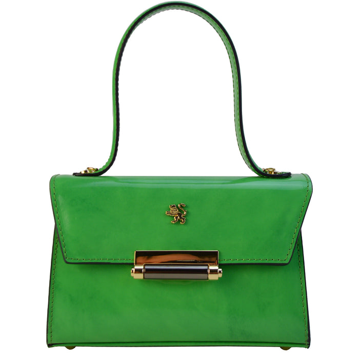 Pratesi Miss Impruneta R146 Lady Bag in genuine leather - Brunelleschi Emerald