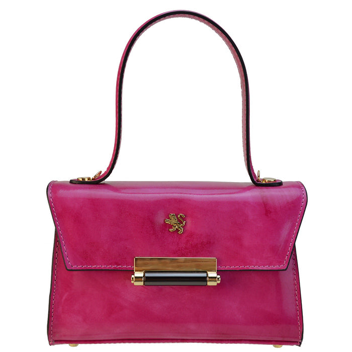 Pratesi Miss Impruneta R146 Lady Bag in genuine leather - Brunelleschi Fuchsia