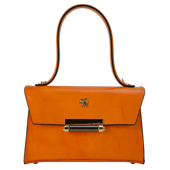 Pratesi Miss Impruneta R146 Lady Bag in genuine leather - Brunelleschi Orange