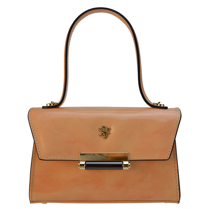 Pratesi Miss Impruneta R146 Lady Bag in genuine leather - Brunelleschi Peach