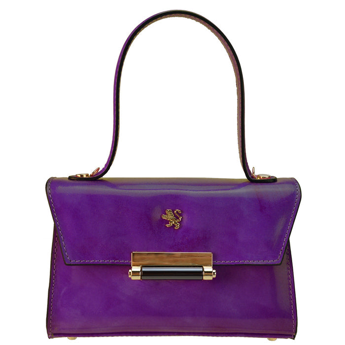 Pratesi Miss Impruneta R146 Lady Bag in genuine leather - Brunelleschi Violet