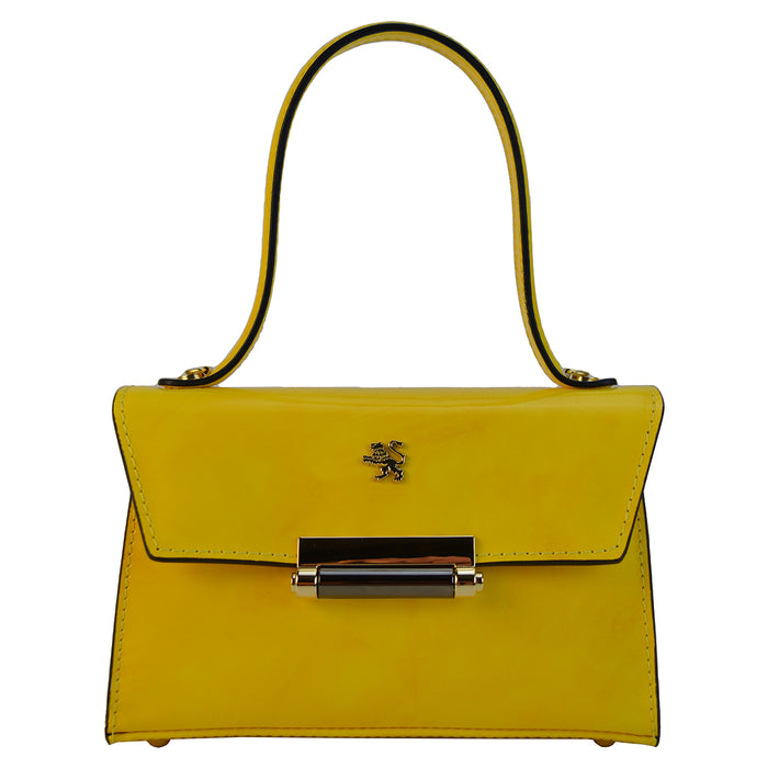 Pratesi Miss Impruneta R146 Lady Bag in genuine leather - Brunelleschi Yellow