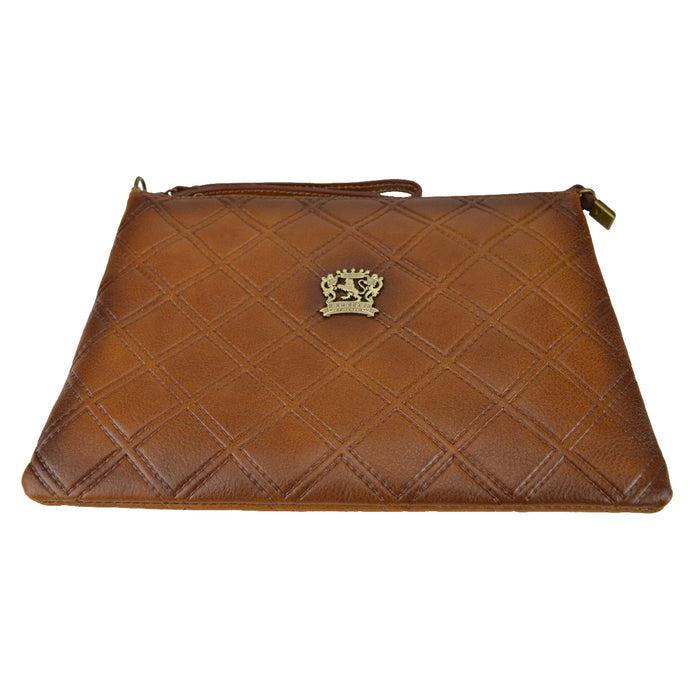 Pratesi Montebonello Clutch on Belt 20cm in Vegetable-Dyed Leather - Cherry
