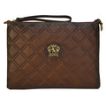 Pratesi Montebonello Clutch on Belt 20cm in Vegetable-Dyed Leather - Coffee