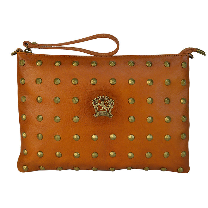 Pratesi Montebonello Clutch on Belt 20cm in Vegetable-Dyed Leather - Cognac
