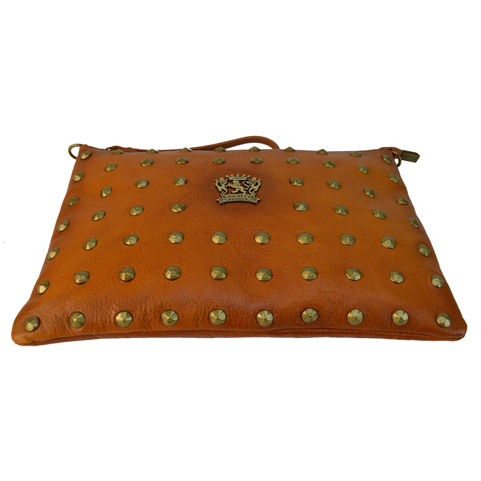 Pratesi Montebonello Clutch on Belt 20cm in Vegetable-Dyed Leather - Cognac