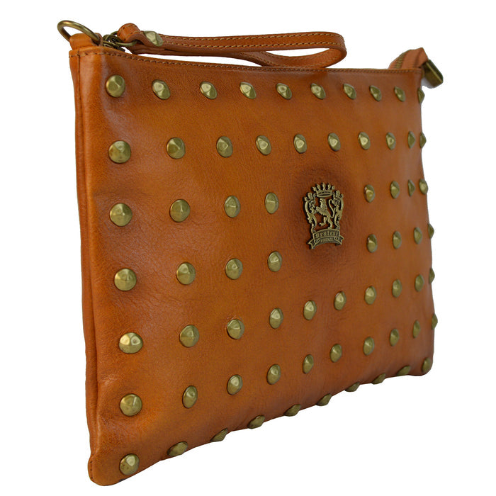 Pratesi Montebonello Clutch on Belt 20cm in Vegetable-Dyed Leather - Cognac