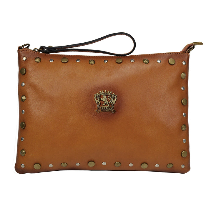 Pratesi Montebonello Leather Clutch in Vegetable-Dyed Leather - Brown