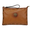 Pratesi Montebonello Leather Clutch in Vegetable-Dyed Leather - Brown