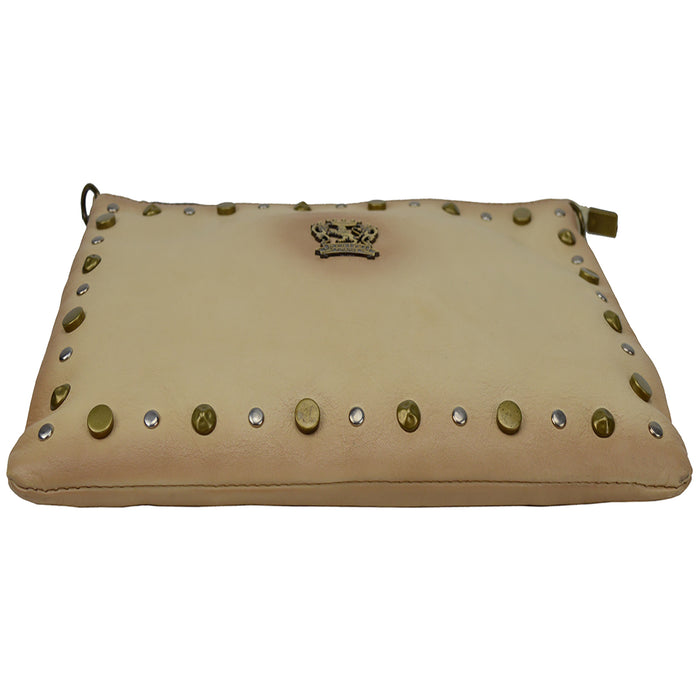 Pratesi Montebonello Leather Clutch in Vegetable-Dyed Leather - Cognac