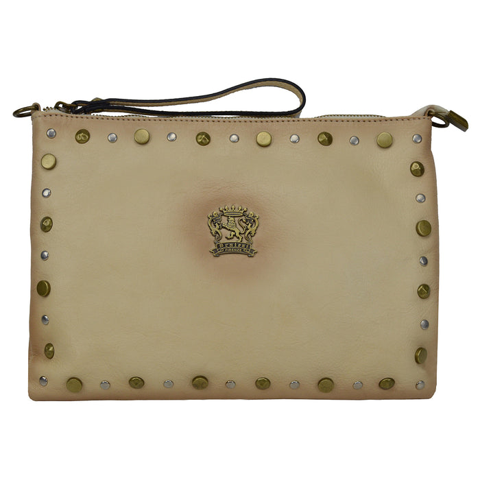 Pratesi Montebonello Leather Clutch in Vegetable-Dyed Leather - Panna