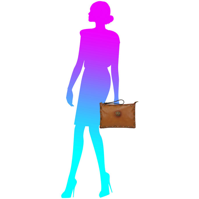 Pratesi Montebonello Leather Clutch in Vegetable-Dyed Leather - Panna