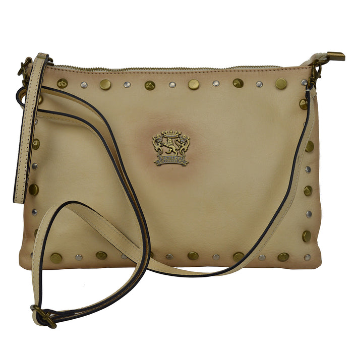 Pratesi Montebonello Leather Clutch in Vegetable-Dyed Leather - Panna