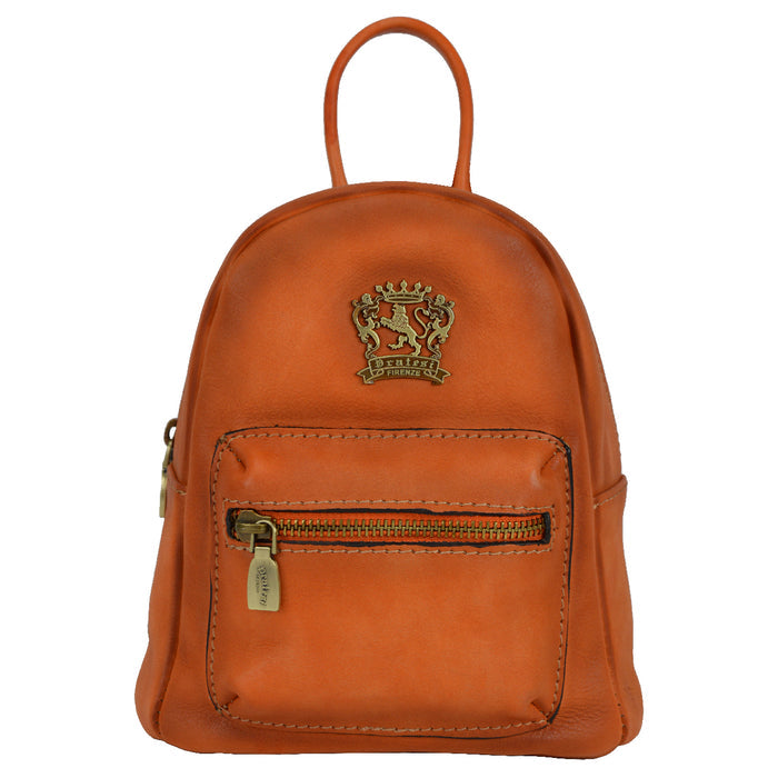Pratesi Montegiovi Backpack in genuine Italian leather - Montegiovi Backpack B186 Orange
