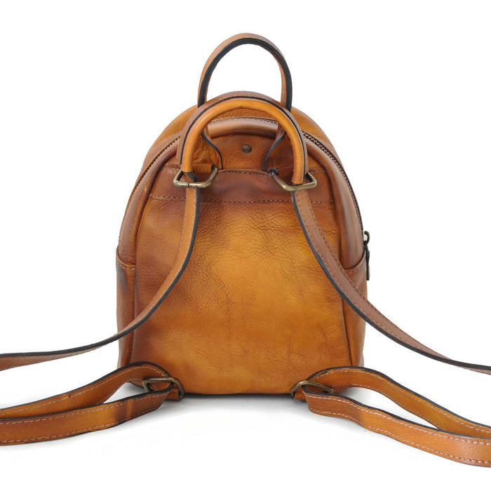 Pratesi Montegiovi Backpack in genuine Italian leather - Montegiovi Backpack B186 Orange