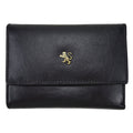 Pratesi Museo San Marco Women's Leather Wallet - Vegetable-Dyed Italian Leather - Black