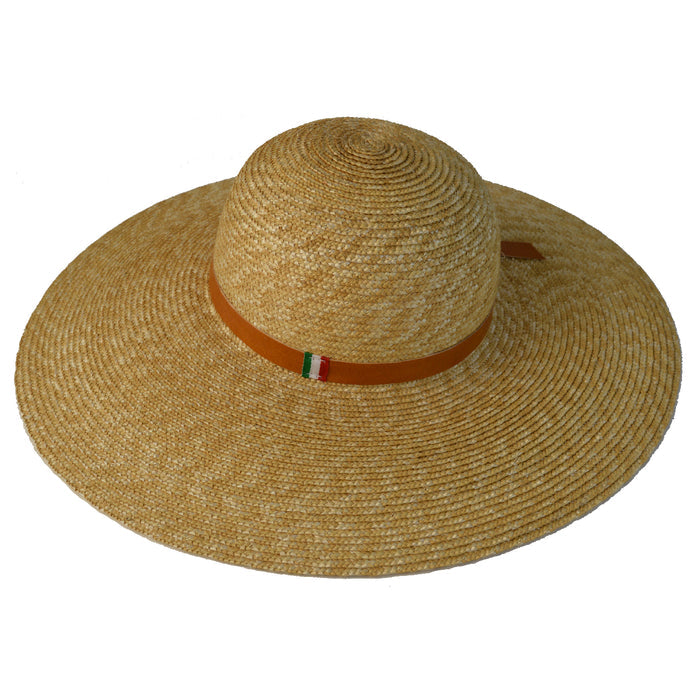 Pratesi Pamela Cappello in Paglia S206 (57cm) in Natural Straw and Genuine Italian Leather