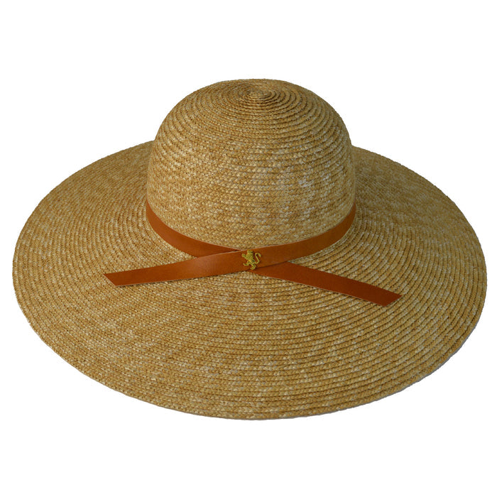 Pratesi Pamela Cappello in Paglia S206 (57cm) in Natural Straw and Genuine Italian Leather
