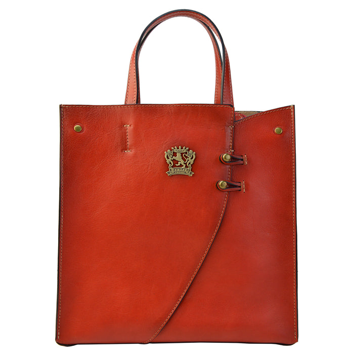 Pratesi Paterno B488 Lady Bag in genuine Italian vegetable-dyed leather - Cherry