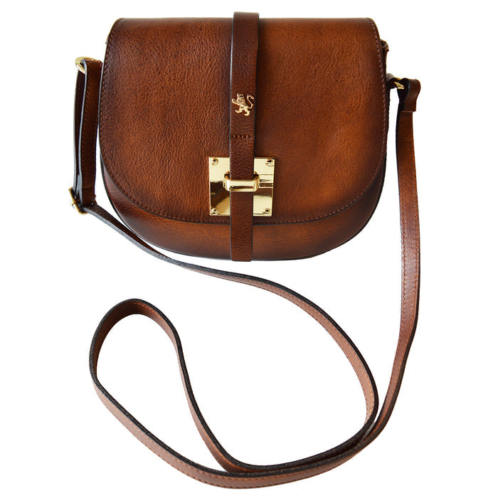 Pratesi Pelago Lady Bag B472 in genuine leather - Coffee