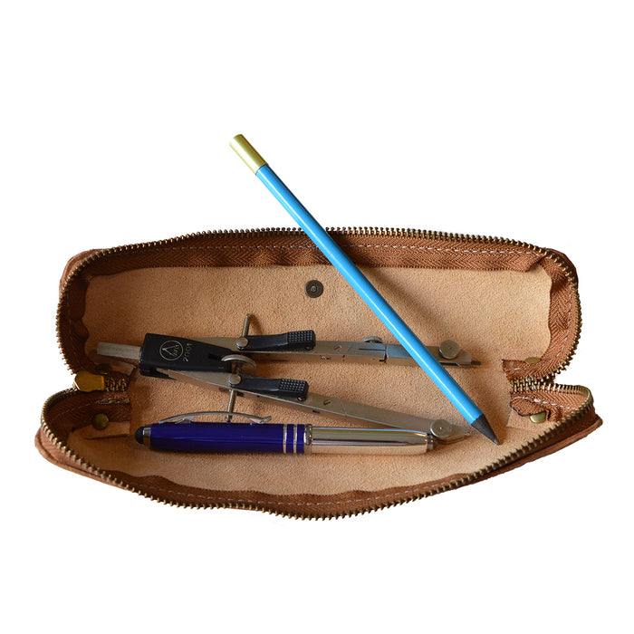 Pratesi Pencilcase in genuine Italian leather 097