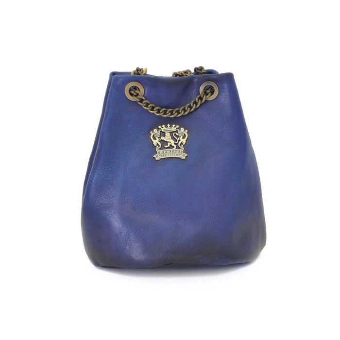 Pratesi Pienza Bag in genuine Italian leather - Vegetable Tanned Italian Leather Blue