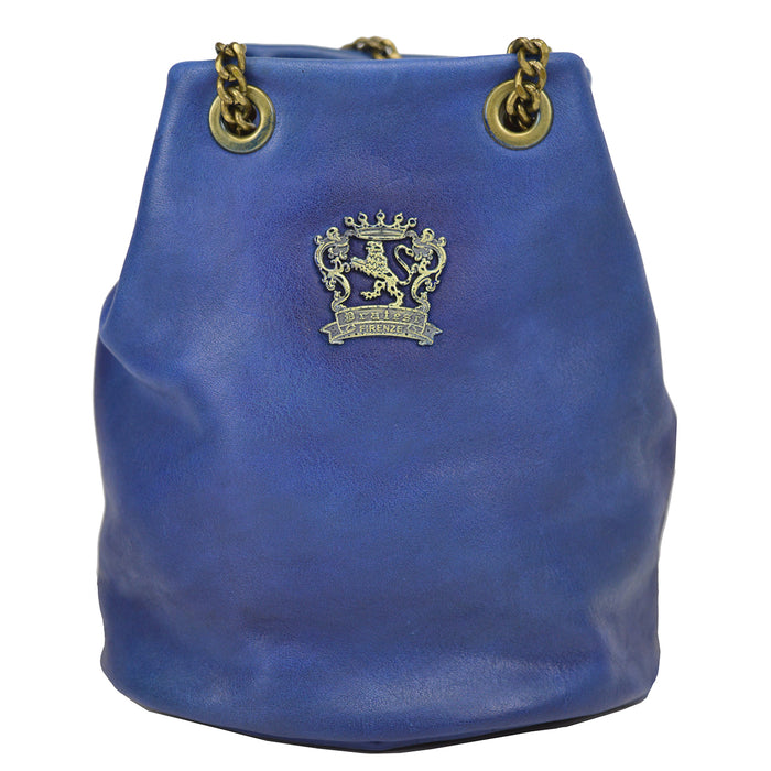 Pratesi Pienza Bag in genuine Italian leather - Vegetable Tanned Italian Leather Electric Blue