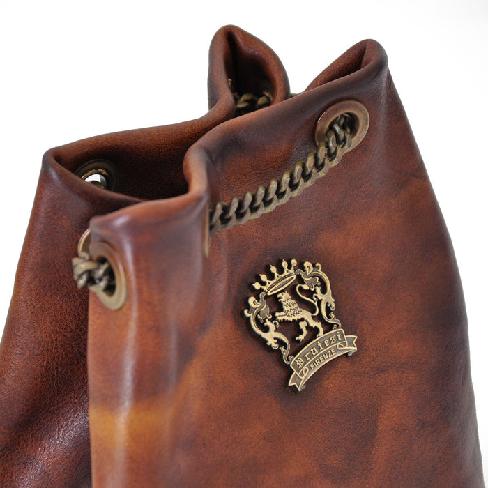 Pratesi Pienza Bag in genuine Italian leather - Vegetable Tanned Italian Leather Chianti