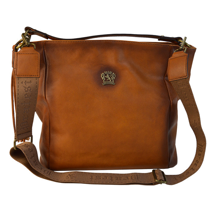 Pratesi Poppi B352 Shoulder Bag in genuine Italian leather - Poppi B352 Brown