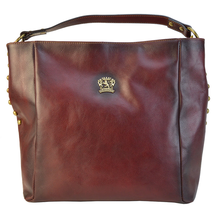 Pratesi Poppi B352 Shoulder Bag in genuine Italian leather - Poppi B352 Chianti