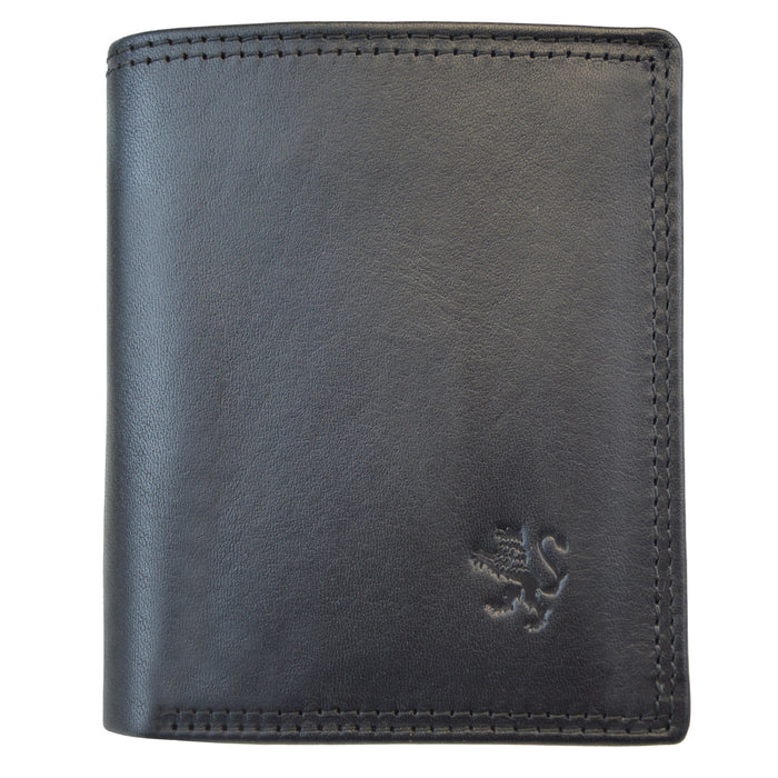 Pratesi Porta Romana Men's Wallet in Vegetable-Dyed Leather - Black