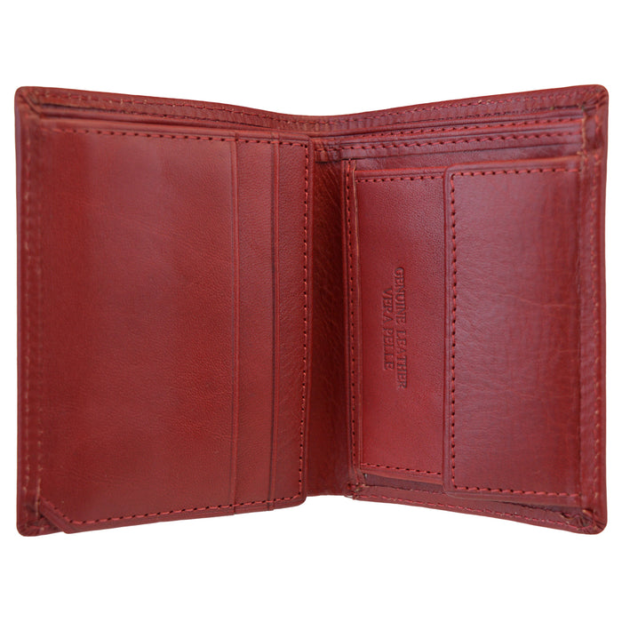 Pratesi Porta Romana Men's Wallet in Vegetable-Dyed Leather - Coffee