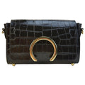 Pratesi Portovenere  Bag in genuine Croco-Embossed Leather - Black