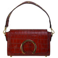 Pratesi Portovenere Bag in genuine Croco-Embossed Leather - Cherry
