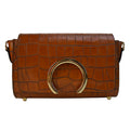 Pratesi Portovenere Bag in genuine Croco-Embossed Leather - Cognac