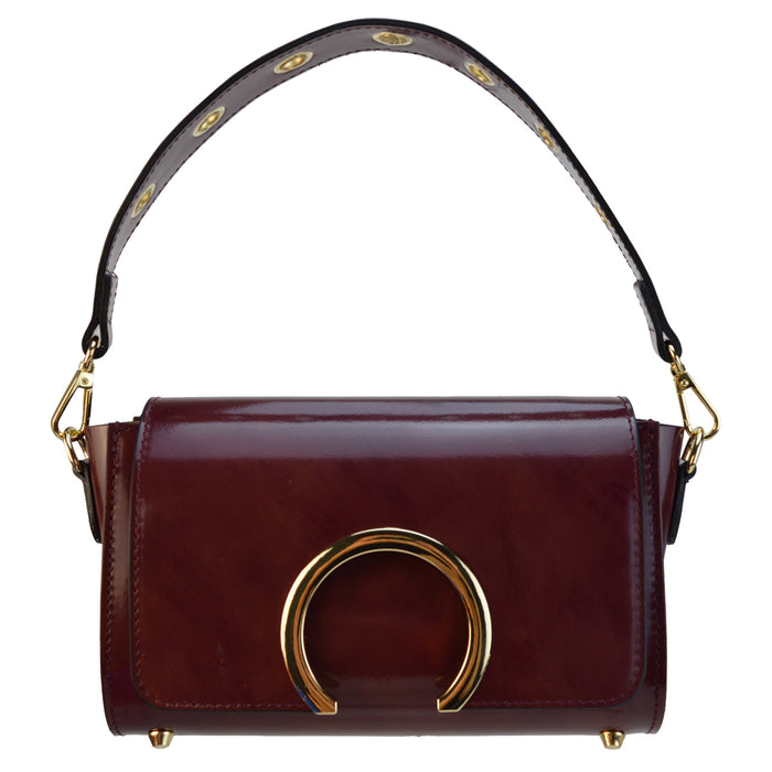Pratesi Portovenere Italian Handbag in Genuine Italian Brunelleschi Leather - Chianti