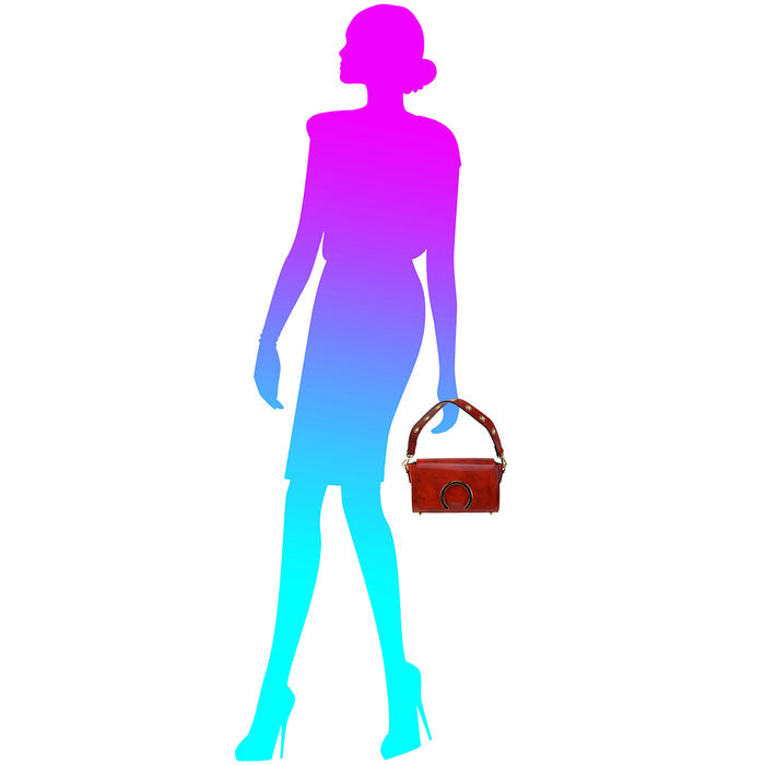 Pratesi Portovenere Italian Handbag in Genuine Italian Brunelleschi Leather - Chianti