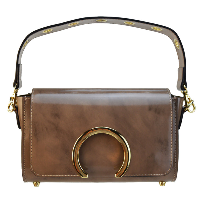 Pratesi Portovenere Italian Handbag in Genuine Italian Brunelleschi Leather - Grey