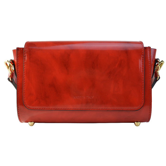 Pratesi Portovenere Italian Handbag in Genuine Italian Brunelleschi Leather - Orange